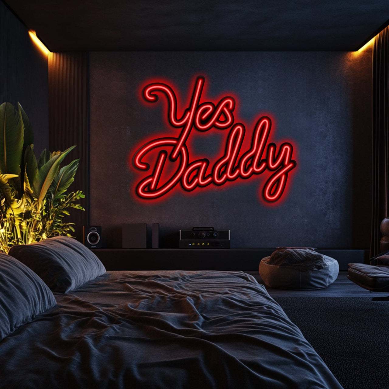 Yes Daddy Metal Neon Wall Art- LN0069
