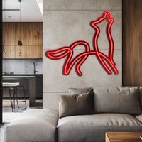 Wolf Metal Neon Wall Art- LN0023