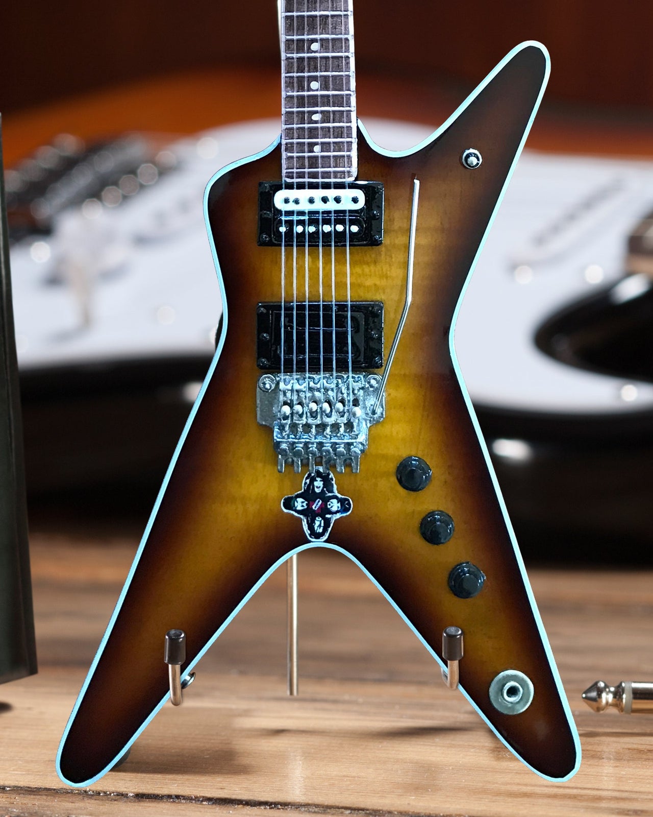 Set of 3 Handcrafted Dean Dimebag Signature Pantera ML Mini Guitar Models