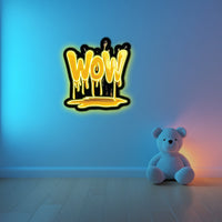 UV Printed WOW Neon Wall Art- LV0057