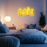 UV Printed King Neon Wall Art- LV0027