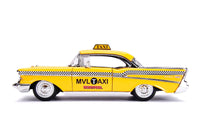 1957 Chevrolet Bel Air Taxi Yellow with Deadpool Diecast Figurine 