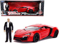 Lykan Hypersport Red with Lights and Dom Figurine 