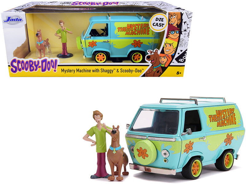 The Mystery Machine with Shaggy and Scooby-Doo Figurines "Scooby-Doo!" 1/24 Diecast Model Car by Jada-0