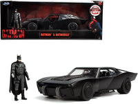 Batmobile Matt Black with Lights with Batman Diecast Figurine 