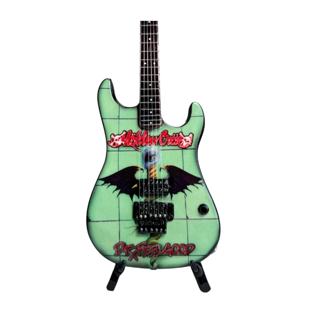 The Complete Mötley Crüe Album Cover Mini Axe Set – All 4 Official Mini Guitar Designs