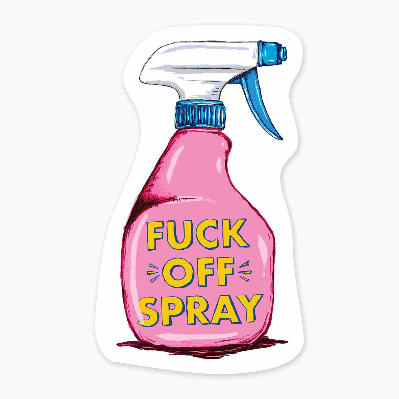 Fuck Off Spray - 3" Art Sticker - sticker, laptop decor, durable-0