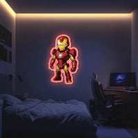UV Printed Iron-Man Neon Wall Art- LV0077