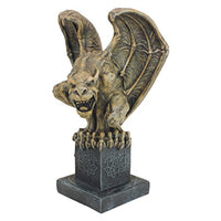 Design Toscano Abbadon Gothic Gargoyle Indoor/Outdoor Garden Statue on Celtic Base, 12 Inches Tall, Cast Stone Resin, Two Tone Stone Finish