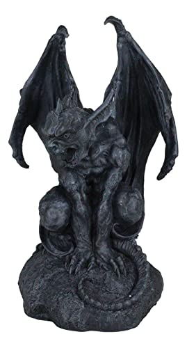 Ebros Gift Large Cathedral Guardian Crouching Winged Gargoyle Statue 12.5" H Gothic Warden Protector from Evil Spirits Underworld Dark Arts Fantasy Sculpture