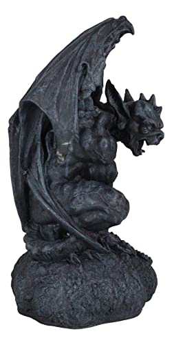 Ebros Gift Large Cathedral Guardian Crouching Winged Gargoyle Statue 12.5" H Gothic Warden Protector from Evil Spirits Underworld Dark Arts Fantasy Sculpture