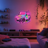 UV Printed Jeep Neon Wall Art- LV0078