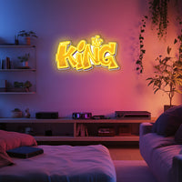 UV Printed King Neon Wall Art- LV0027
