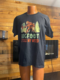 Bigfoot stole my weed t-shirt (black)