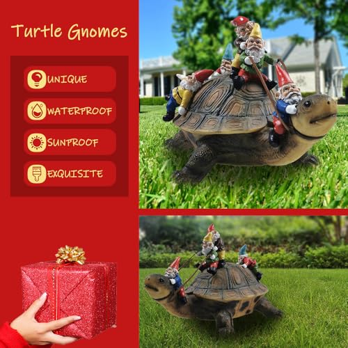 Garden Gnome Turtle Statue