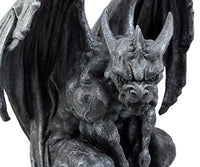 Ebros Gift Large Cathedral Guardian Crouching Winged Gargoyle Statue 12.5