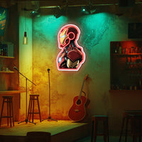 UV Printed Iron-Man Neon Wall Art- LV0076
