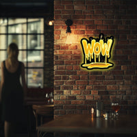 UV Printed WOW Neon Wall Art- LV0057