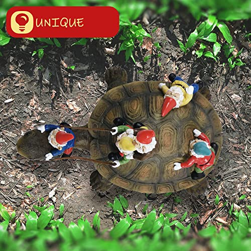 Garden Gnome Turtle Statue
