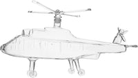 Helicopter Wine & Whiskey Decanter Black Hawk Chopper 8