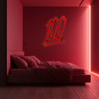 Emoji 100 Metal Neon Wall Art- LN0055