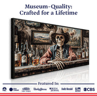 Skeleton Cowboy Western Saloon Wall Art