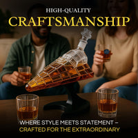 Galactic Command Cruiser Decanter Set | Handmade Glass | 17 Oz-4