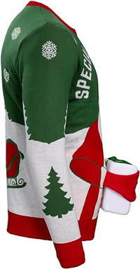 Special Delivery 3D Interactive Santa Claus Gift Christmas Sweater