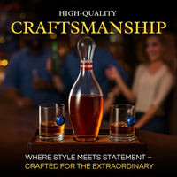 The Wine Savant Bowling Decanter, Sports Themed Whiskey Gift Set Glass Liquor Display Drinkware Bar Accessory - Clear-4