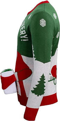 Special Delivery 3D Interactive Santa Claus Gift Christmas Sweater