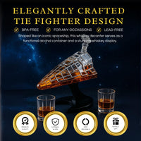 Galactic Command Cruiser Decanter Set | Handmade Glass | 17 Oz-3