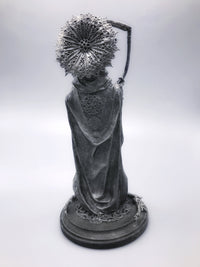 Santa Muerte Statue, Hand Painted Sculpture | Mexican Saint of Death Altar Statue | Gothic Figurine, Dia de los Muertos Decor