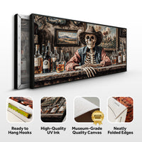 Skeleton Cowboy Western Saloon Wall Art