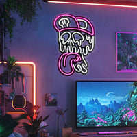 Skull Metal Neon Wall Art- LN0050