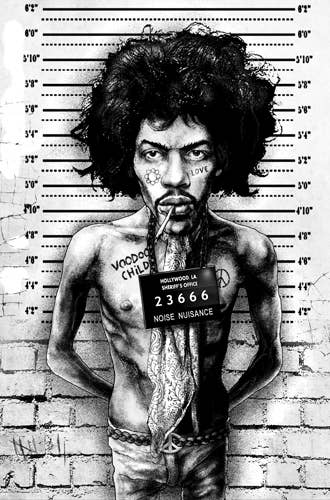 Jimi Mugshot - Art Print