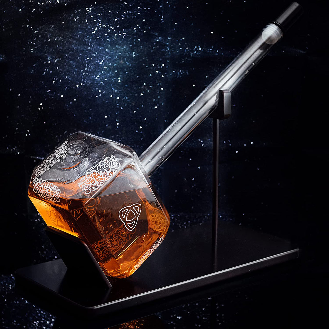 Thors Hammer Whiskey and Wine Decanter 2000ml by The Wine Savant, Miljoner for Tequila, Bourbon, Scotch, or Wine - Thor Avengers Gifts, Marvel Style Gifts, Mjölnir Gifts for Dad-2