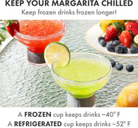 Frozen Margarita & Cocktail Chiller Glasses | Set of 4 | 12 OZ Unbreakable Tritan Acrylic-1