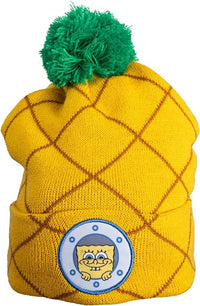 Spongebob Squarepants Pineapple Pom Cuffed Beanie Hat