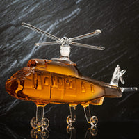 Helicopter Wine & Whiskey Decanter Black Hawk Chopper 8