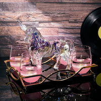 Iridescent Unicorn Wine Whiskey Decanter Set 750ml With 4 Pink Sparkle Glasses for Wine, Whiskey, Scotch, Tequila or Any Drink by The Wine Savant - Unicorn Gifts, Unicorn Lovers, 14