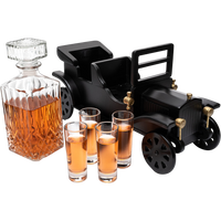 Old Fashioned Car Whiskey Decanter Set, Model T, Very Large 15