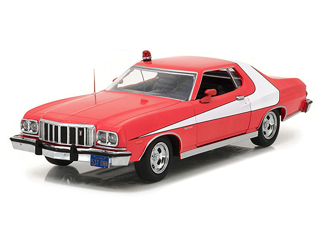 1976 Ford Gran Torino Red with White Stripes "Starsky and Hutch" (1975-1979) TV Series 1/24 Diecast Model Car by Greenlight-1