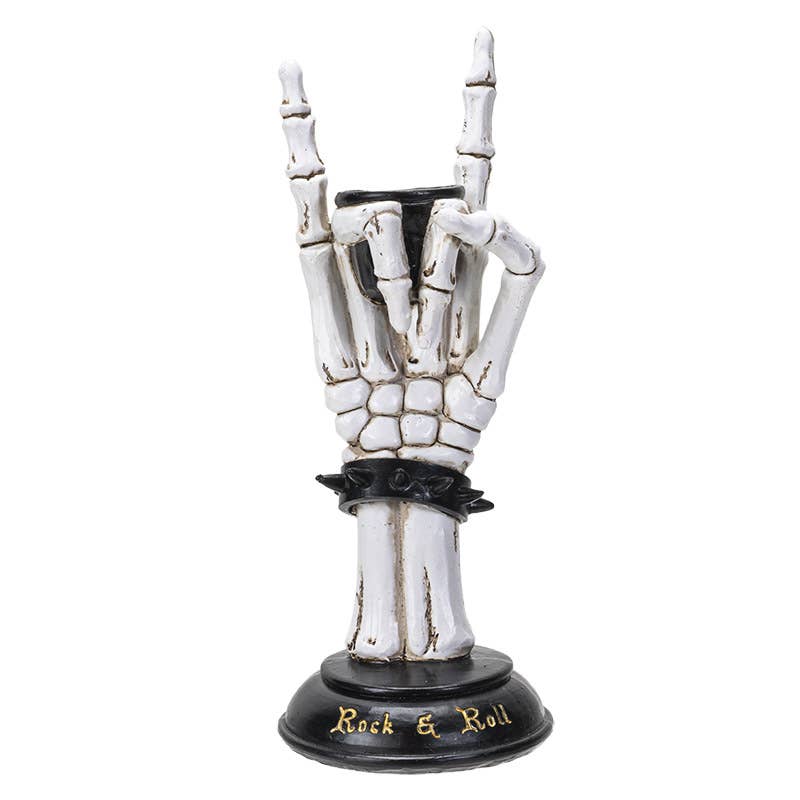 Rock on Skeleton Candleholder