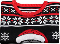 Skull Santa Claus Bones Lights and Snowflakes Sweater
