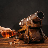 Cannon Wine & Whiskey Decanter Set, Handmade Extra Large Vintage Replica 750ml Decanter 21