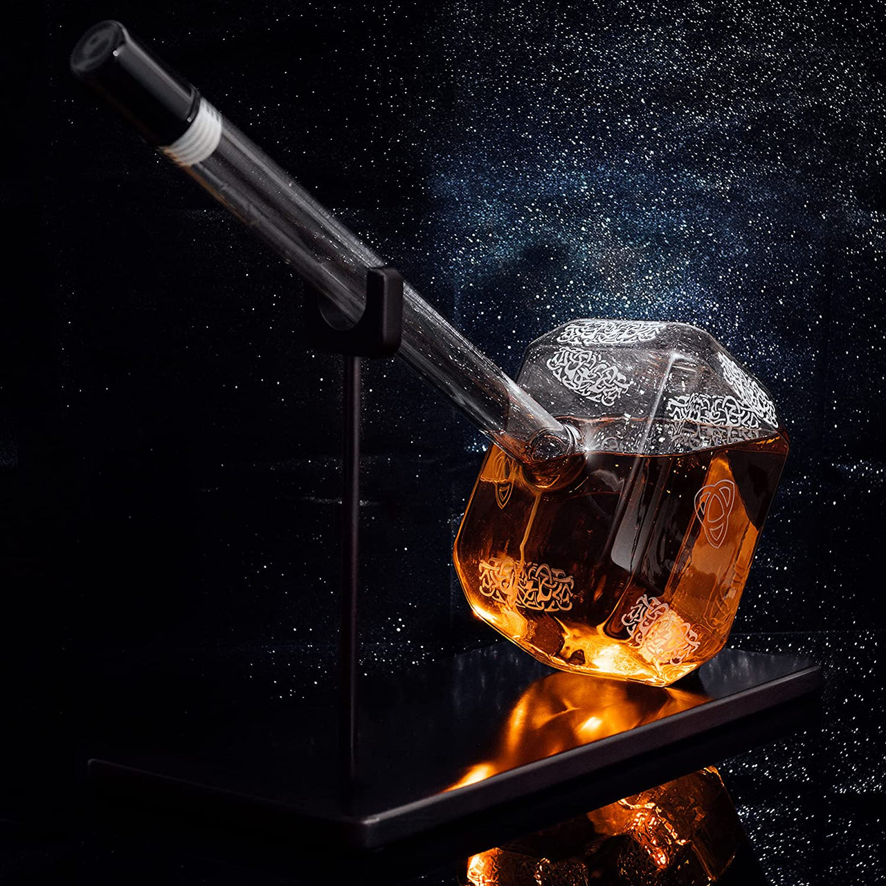 Thors Hammer Whiskey and Wine Decanter 2000ml by The Wine Savant, Miljoner for Tequila, Bourbon, Scotch, or Wine - Thor Avengers Gifts, Marvel Style Gifts, Mjölnir Gifts for Dad-3