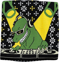 T-Rex DJ Holiday Dinosaur Sweater