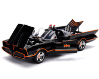 Classic TV Series Batmobile with Working Lights, and Diecast Batman and Robin Figures 