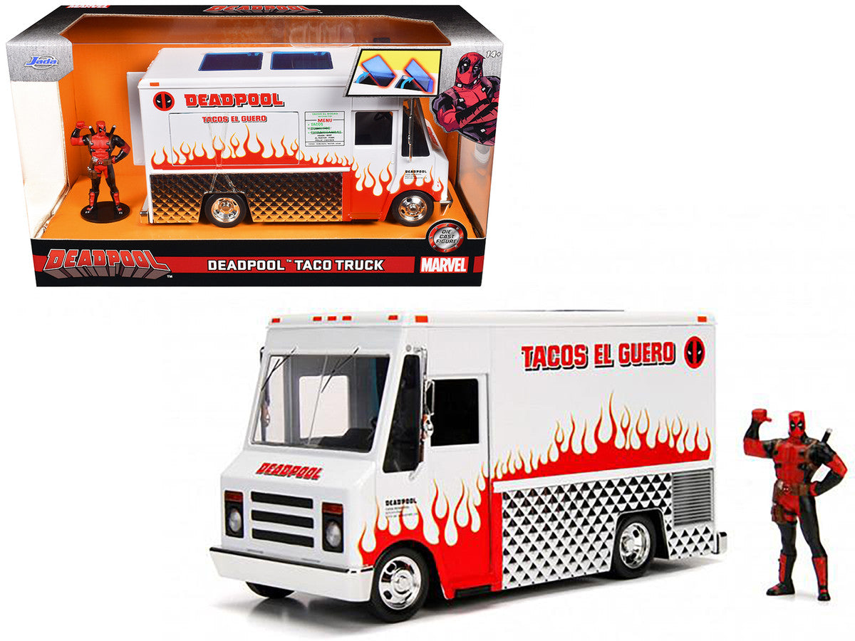 Deadpool Taco Truck with Deadpool Diecast Figurine "Marvel" Series 1/24 Diecast Model by Jada-3