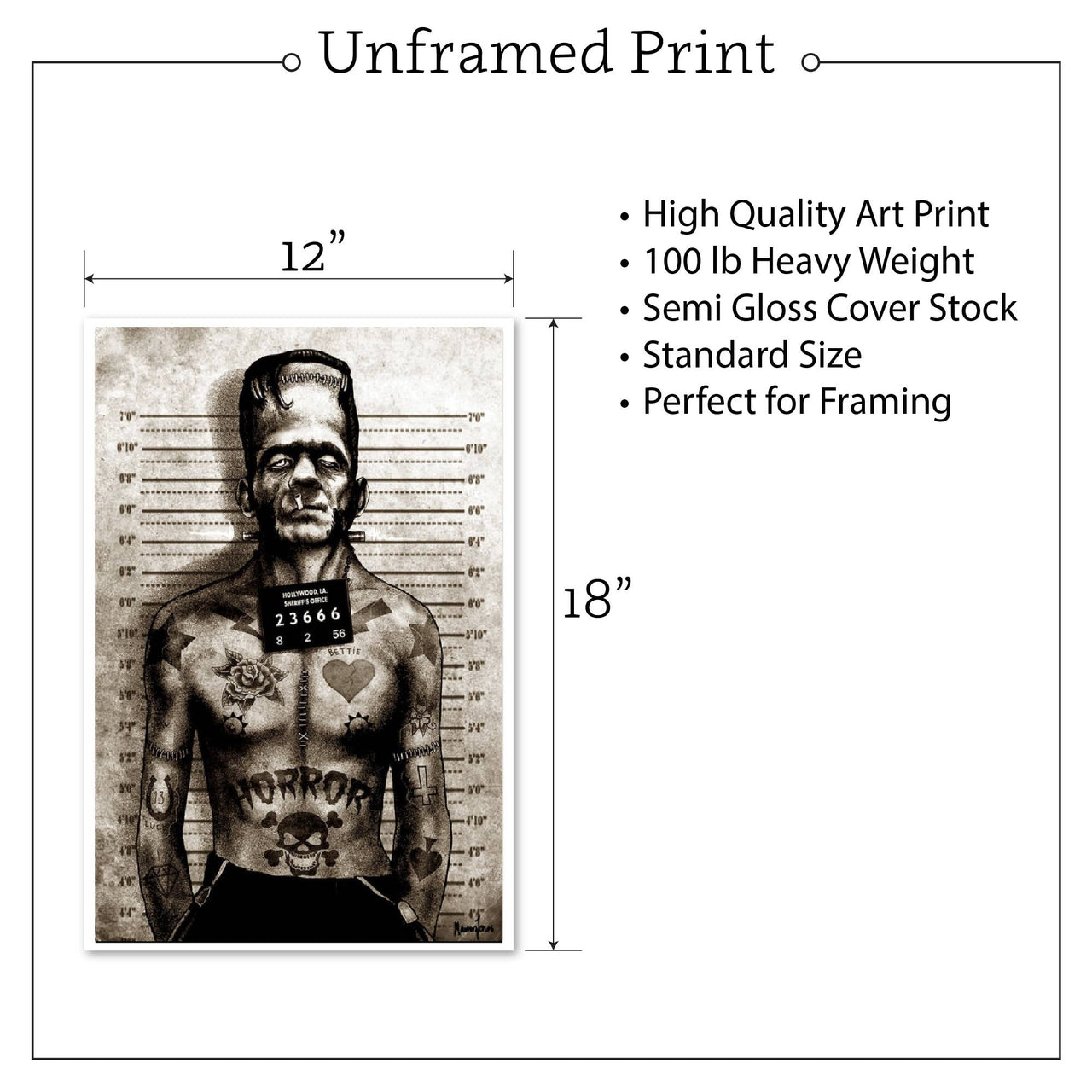 Franky Mugshot - Art Print